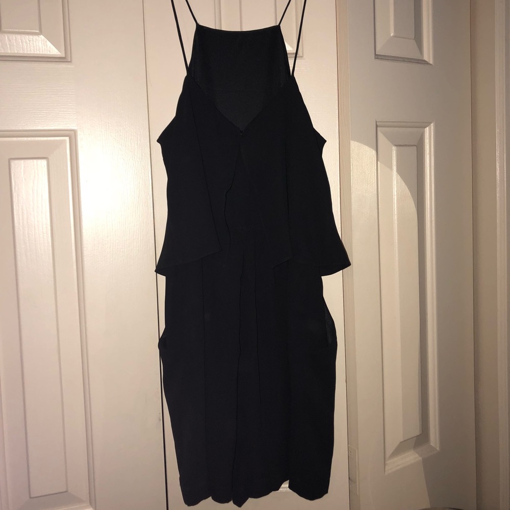 Black spaghetti strap romper